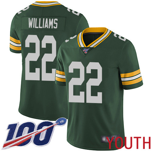 Green Bay Packers Limited Green Youth 22 Williams Dexter Home Jersey Nike NFL 100th Season Vapor Untouchable